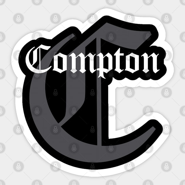 Compton C Sticker by mBs